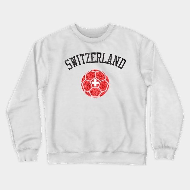 Switzerland Soccer Team Heritage Flag Crewneck Sweatshirt by ryanjaycruz